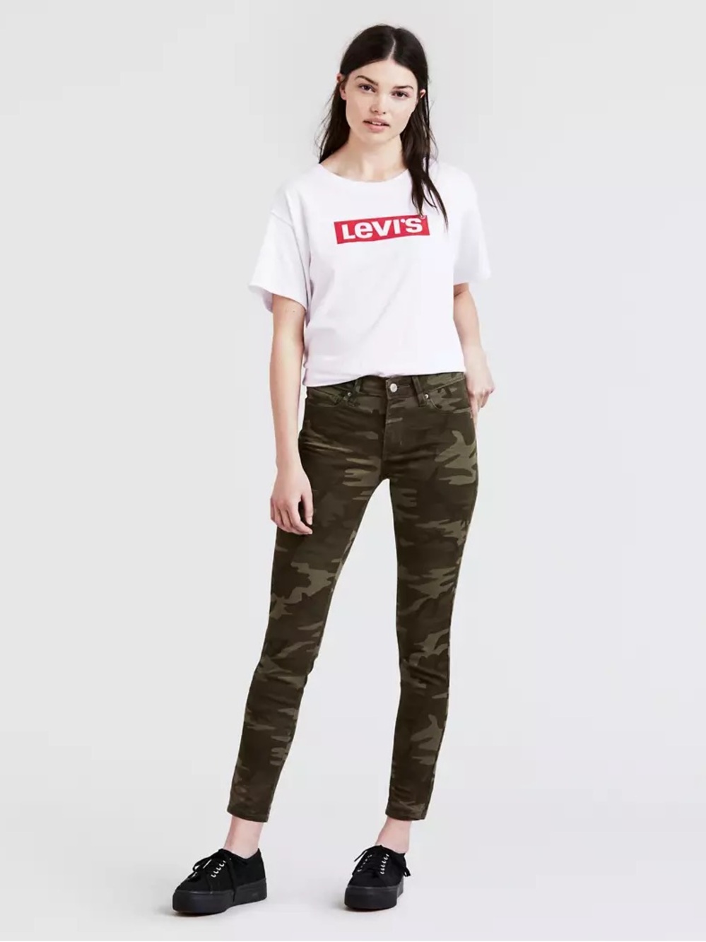 Levi’s 711 Skinny Jeans in Soft Camo Green, 26